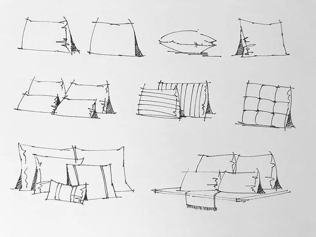 欣赏一些室内手绘线稿吧!